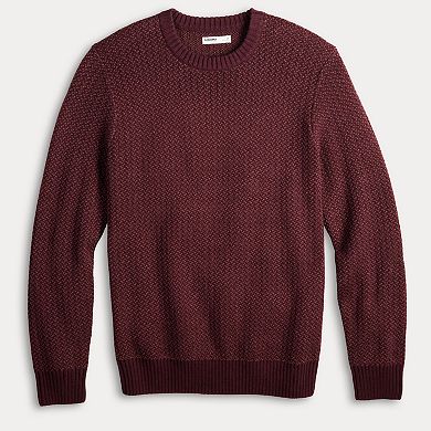 Men's Sonoma Goods For Life® Heavyweight Birdseye Crewneck Sweater