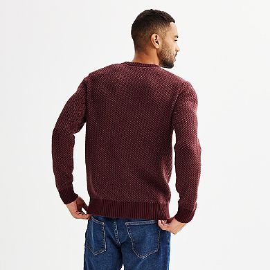 Men's Sonoma Goods For Life® Heavyweight Birdseye Crewneck Sweater