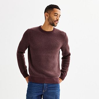 Men's Sonoma Goods For Life® Midweight Birdseye Crewneck Sweater