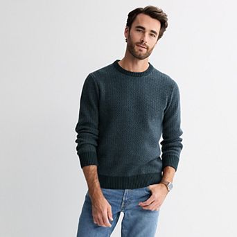 Men's Sonoma Goods For Life® Midweight Birdseye Crewneck Sweater