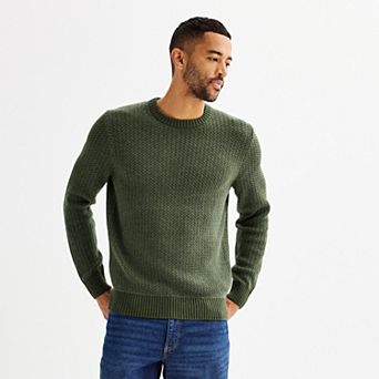 Men's Sonoma Goods For Life® Midweight Birdseye Crewneck Sweater