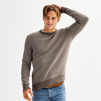 Men's Sonoma Goods For Life® Midweight Birdseye Crewneck Sweater
