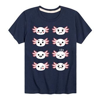 Boys 8-20 Axolotl Emotion Grid Graphic Tee
