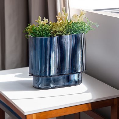 Home Essentials Textured Oblong Vase Table Decor