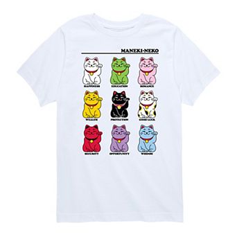 Boys 8-20 Lucky Cat Grid Graphic Tee