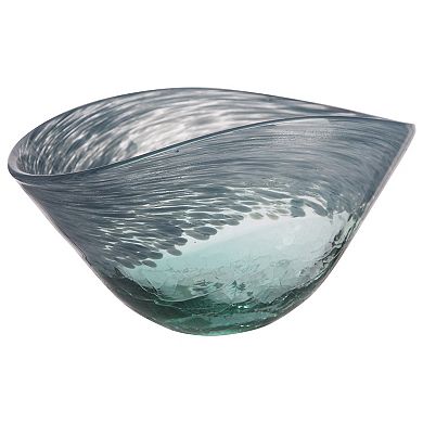 Home Essentials Oblong Glass Centerpiece Bowl Table Decor