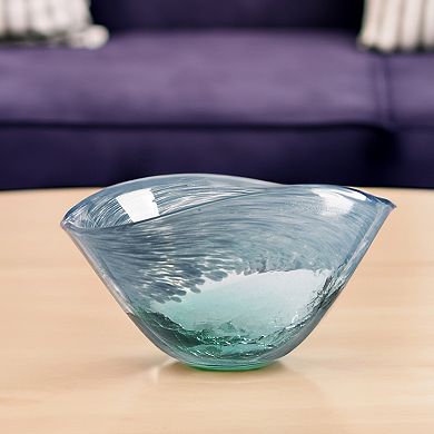 Home Essentials Oblong Glass Centerpiece Bowl Table Decor