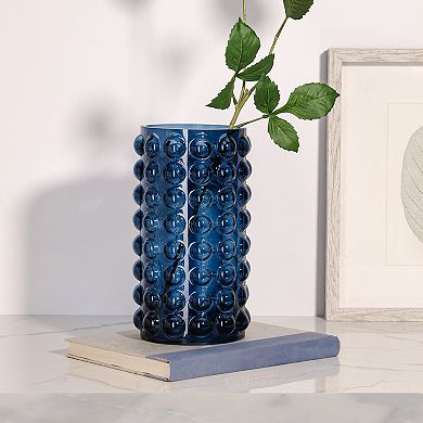 Dark Blue Bubbles Vase Table Decor