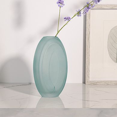 Oval Ribbed Vase