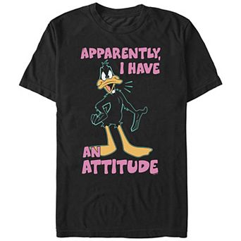 Men's Looney Tunes Daffy Duck Apparently, I Have An Attitude Graphic Tee