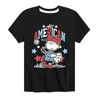 Boys 8-20 Peanuts Linus Americana Baseball Graphic Tee