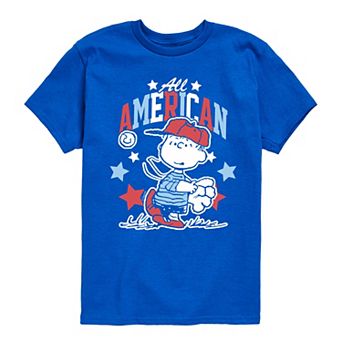 Boys 8-20 Peanuts Linus Americana Baseball Graphic Tee