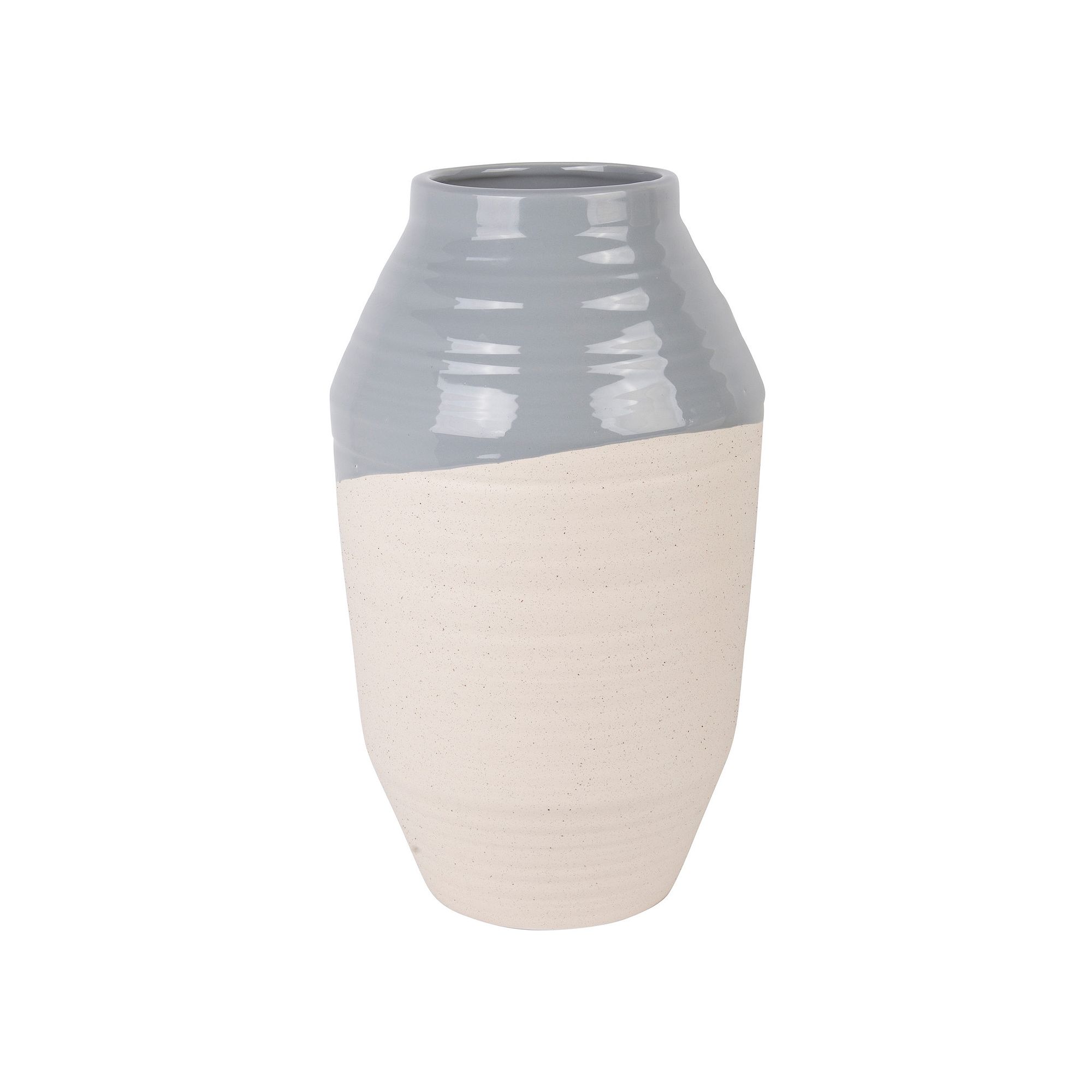 Everyday Decor White & Grey Vase Table Decor, None
