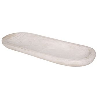 Home Essentials 26 in Oval Wood Decorative Tray