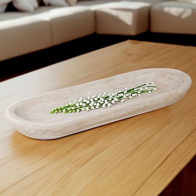 Home Essentials 26-in. Oval Wood Decorative Tray