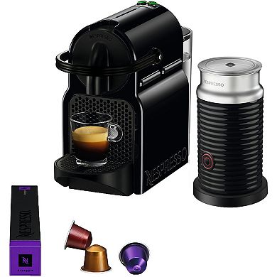 Nespresso by Delonghi Inissia Single-Serve Espresso Machine and Aeroccino Milk Frother