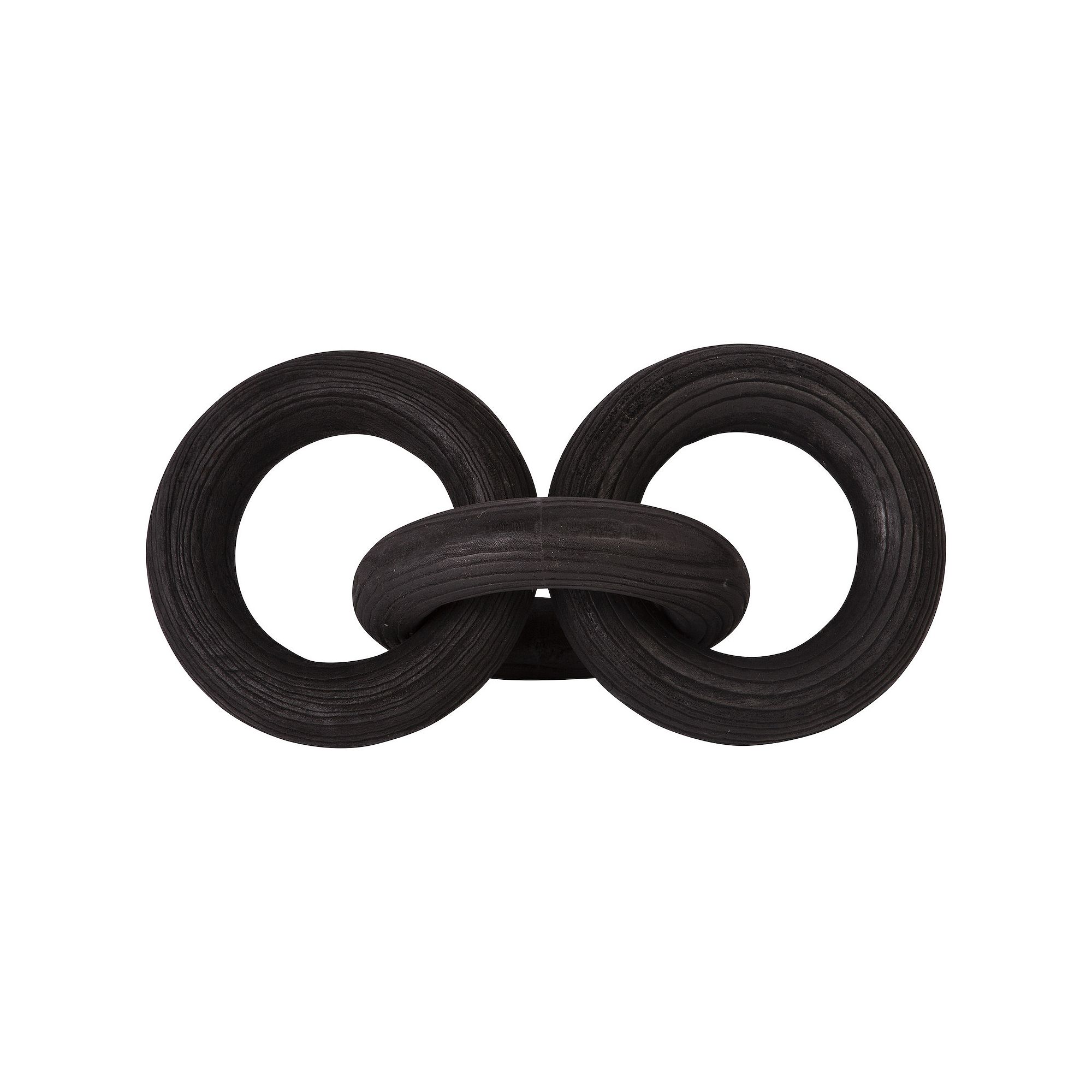 Everyday Decor 10-in. Black Wood Chain Table Decor, None