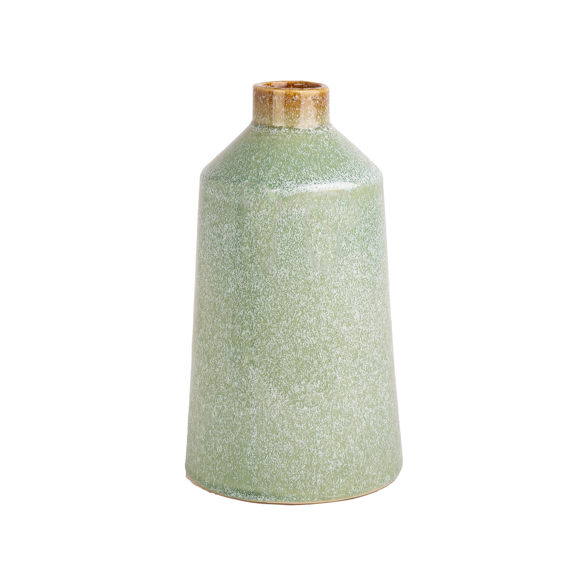 Everyday Decor Green Ceramic Vase Table Decor, None