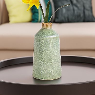 Everyday Decor Green Ceramic Vase Table Decor