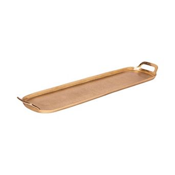 Home Essentials Gold Finish Oblong Decorative Tray