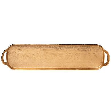 Home Essentials Gold Finish Oblong Decorative Tray