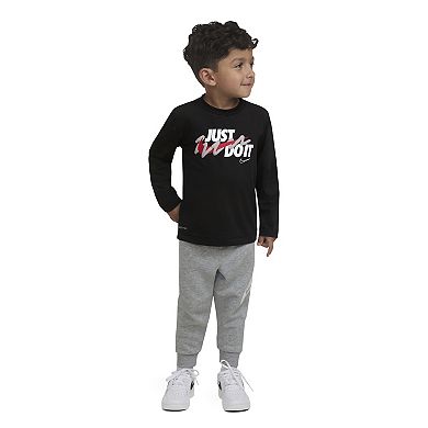 Baby & Toddler Boys Nike Dri-FIT Textured "Just Do It." Long Sleeve T-shirt