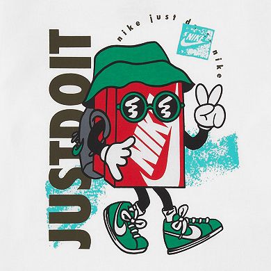 Toddler Boys Nike "Just Do It." Boxy Peace Sign Long Sleeve T-shirt