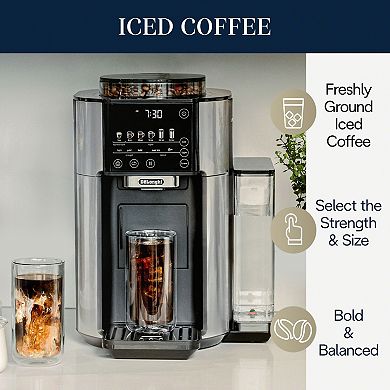 DeLonghi TrueBrew Automatic Single-Serve Drip Coffee Maker with Built-In Grinder