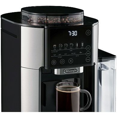 DeLonghi TrueBrew Automatic Single-Serve Drip Coffee Maker with Built-In Grinder