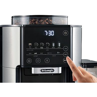 DeLonghi TrueBrew Automatic Single-Serve Drip Coffee Maker with Built-In Grinder