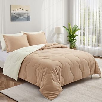 Unikome Lightweight Down Alternative Comforter Set - Reversible Comforter Quilted Duvet Insert