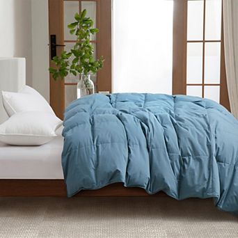 Unikome Ultra Soft 100% Organic Cotton Feather Down Duvet Insert-Medium Warm Quilted Bed Comforter