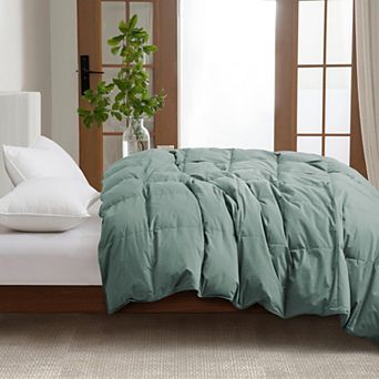 Unikome Ultra Soft 100% Organic Cotton Feather Down Duvet Insert-Medium Warm Quilted Bed Comforter