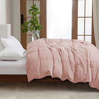 Unikome Ultra Soft 100% Organic Cotton Feather Down Duvet Insert-Medium Warm Quilted Bed Comforter