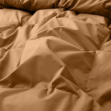 Unikome Organic Cotton All Season Goose Feathers Down Comforter, Hotel Style Bedding Comforter
