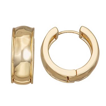 Napier Liquid Gold Tone Hoop Earrings