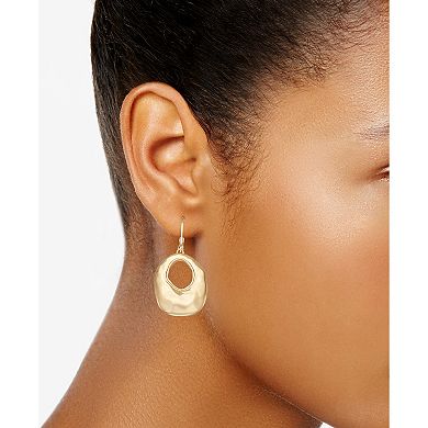Napier Liquid Gold Tone Long Drop Earrings