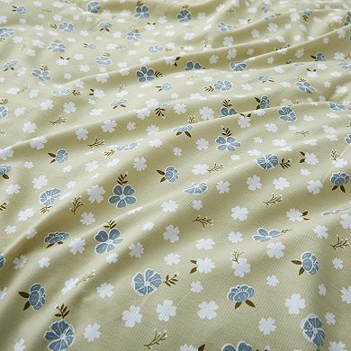 Unikome Vintage Style Garden Floral Bedding Set, All Season Down Alternative Floral Comforter Set