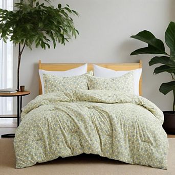 Unikome Vintage Style Garden Floral Bedding Set, All Season Down Alternative Floral Comforter Set