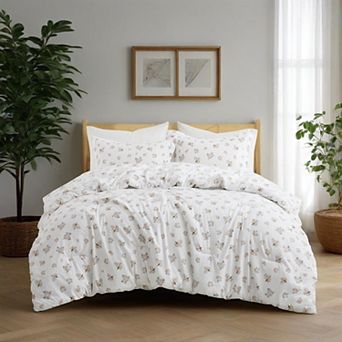 Unikome Vintage Style Garden Floral Bedding Set, All Season Down Alternative Floral Comforter Set