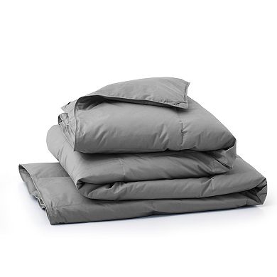 Unikome 100% Organic Cotton Medium Weight Goose Feathers Down Fiber Comforter