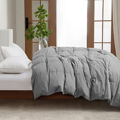 Unikome 100% Organic Cotton Medium Weight Goose Feathers Down Fiber Comforter