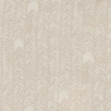 Zima Queen Size Cotton Duvet Cover, Woven French Herringbone Pattern, Beige