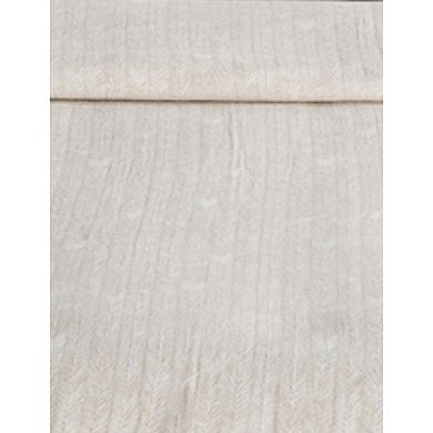 Zima Queen Size Cotton Duvet Cover, Woven French Herringbone Pattern, Beige