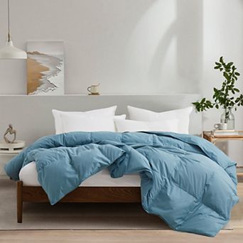 Unikome Hotel Style Bedding Comforter Organic Cotton All Season Goose Feathers Down Comforter