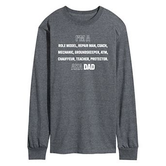 Men's I'm A Dad List Long Sleeve Graphic Tee