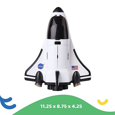 Spaceship Shuttle Toy with Astronaut Figure, Lights Up with Light and Blast Off Sound Effects
