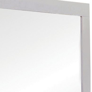 Wooden Frame Mirror with Mounting Hardware, White