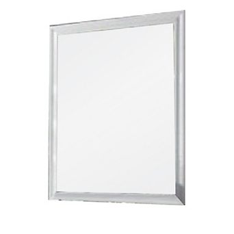 Tyra 39 Inch Wall Mirror, Rectangular Wood Frame, White