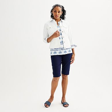 Women's Croft & Barrow® Splitneck Blouse